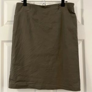 olive green pencil skirt